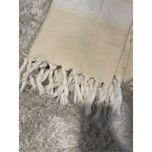 Stripe beach blanket with fringe - Picture 3 of 3